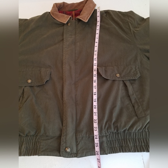 Woolrich Men's Bomber Jacket Thermal Fleece Lined Olive Green Size XL - Picture 12 of 17